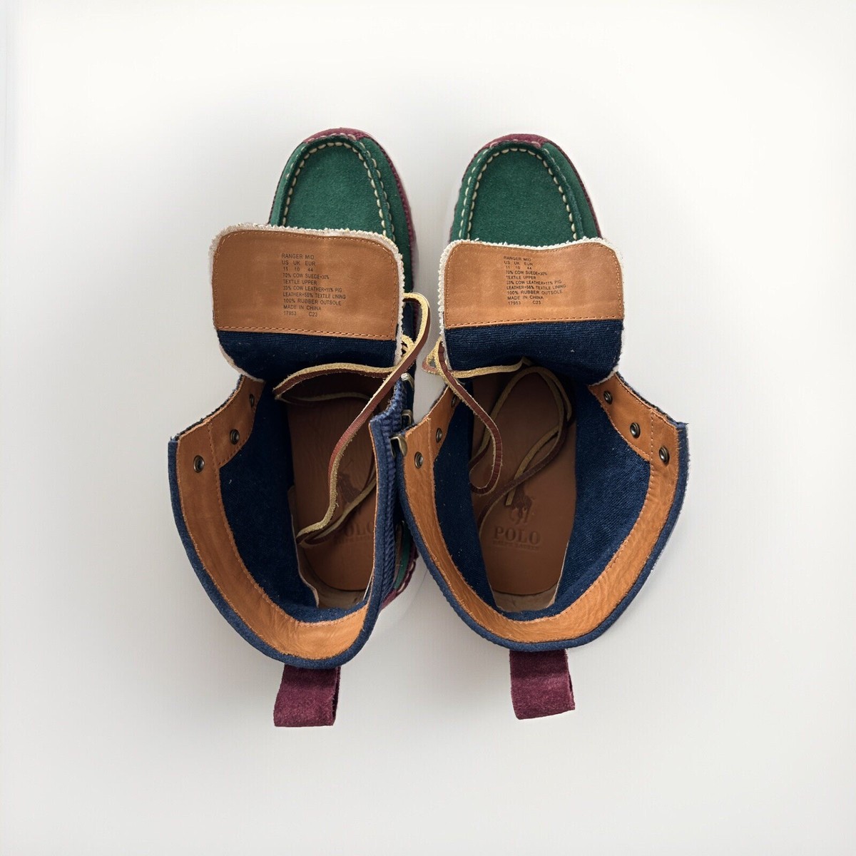 Polo Ralph Lauren Country Color-block Suede Ranger Chukka Boots Men’s 10 New Tag Polo Ralph Lauren Ranger Mid Color-blocked Suede Boot for  main image 2