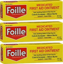 Foille First-Aid Ointment Tube 1 oz ( 3 Pack ) --