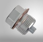 Polished Magnetic Oil & Transmission Drain Plug Set w/Washer For Subaru M20X1.5