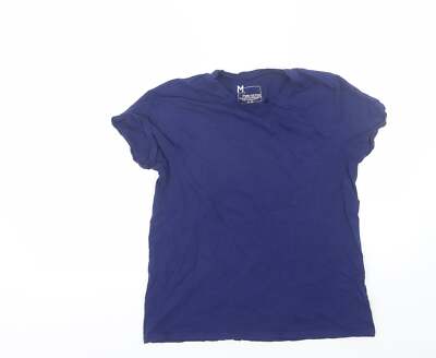 FSBN Damen T-Shirt blau Baumwollmischung Basic Größe M Rundhals