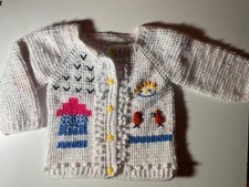 hand knitted 9-18 month winter baby cardigan