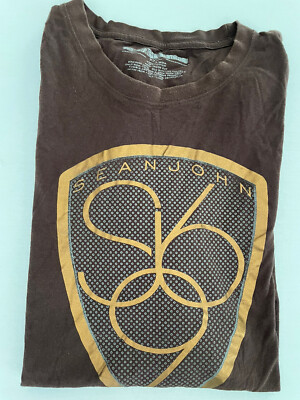 Sean John Short Sleeve T Shirt Brown XXXL 1223b