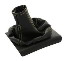 Schaltsack passend für Opel Zafira A Bj. 1999-2005 gelbe Naht Echtes Leder Neu