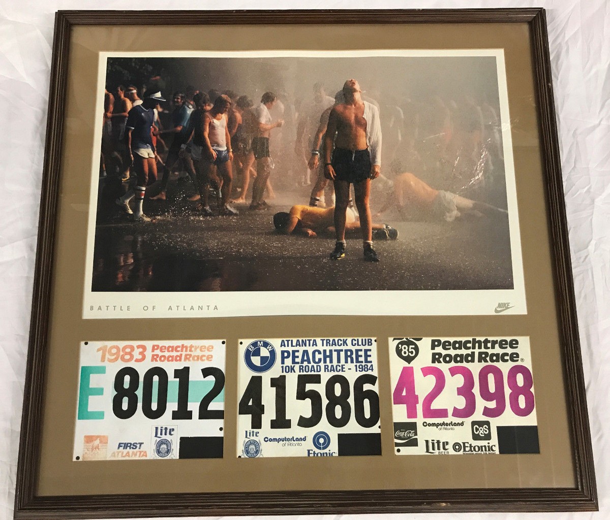 Battle of Atlanta 1978 NIKE ICONIC Running Poster Custom Frame