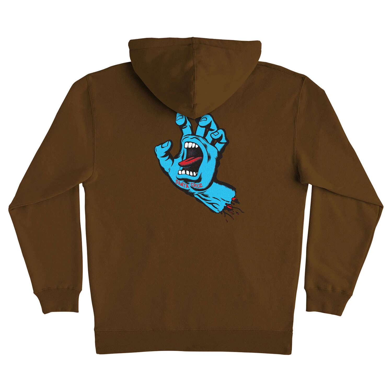 Santa Cruz Skateboards Hoody Screaming Hand Pullover Brown
