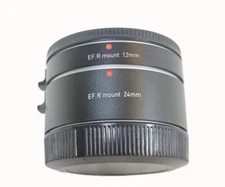 Macro adapter for camera lens EF.R mount a 12 mm and a 24 mm for Canon New
