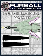 1/48 Furball F-14 Spoiler  Flap Vinyl Mask Set for the Tamiya Kit