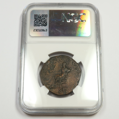 222-235 AD NGC ANCIENTS F - ROMAN EMPIRE - AE Sestertius Coin