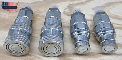 #ad 3 8 DIN L08 Flat Face Quick Connect SET Mini Excavator AGT Chinese Mini USA $69.99