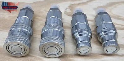 3/8 - DIN 8L - Flat Face Quick Connect SET Mini Excavator AGT Chinese Mini USA