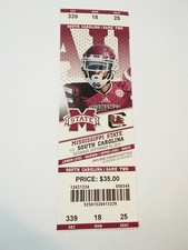 2016 Mississippi State Bulldogs South Carolina Football Ticket Stub