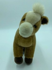 Toys R Us Horse Pony Colt Plush Brown Standing Stuffed Animal Soft Toy 10" D