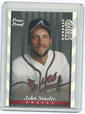 1997 Studio-John Smoltz Silver Press Proof-Braves