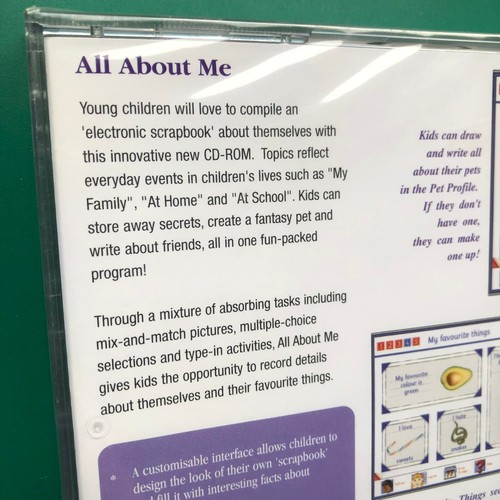 ALL ABOUT ME Educational CD-ROM Kids eScrapbook Family School Home PC 98 SEALED - 第 6/10 張圖片