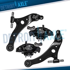 4pc Front Steering Knuckles Bearing and Hubs Lower Control Arms for Toyota Camry