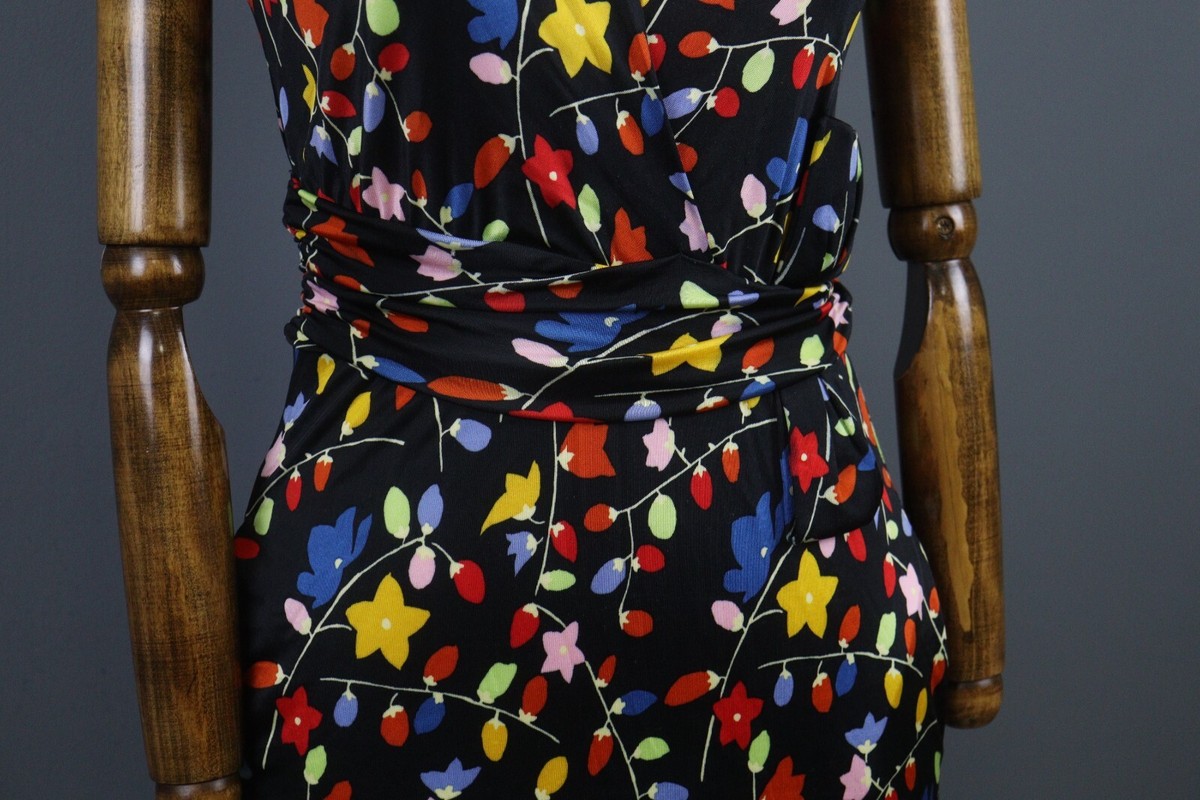 Love Moschino Multicolor Floral Bodycon Belted Wrap Cap
