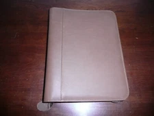 Vintage Classic DAY-TIMER | Brown Leather 7 1" Rings ZIP Planner/Binder 10.5"x8"