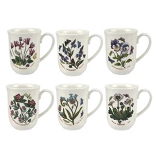 Portmeirion Botanic Garden 11.5oz Beaker Mugs - Set of 6
