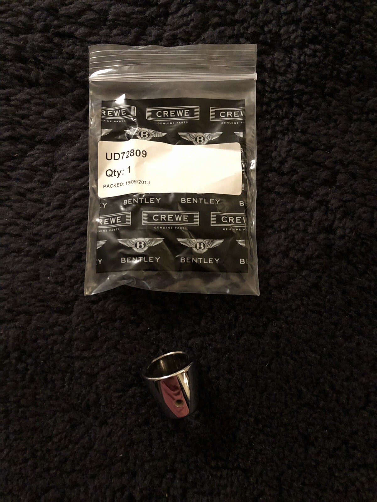 Rolls-Royce Bentley Turbo R Azure Gear Knob Chrome Ferrule UD72809 NOS OEM NEW