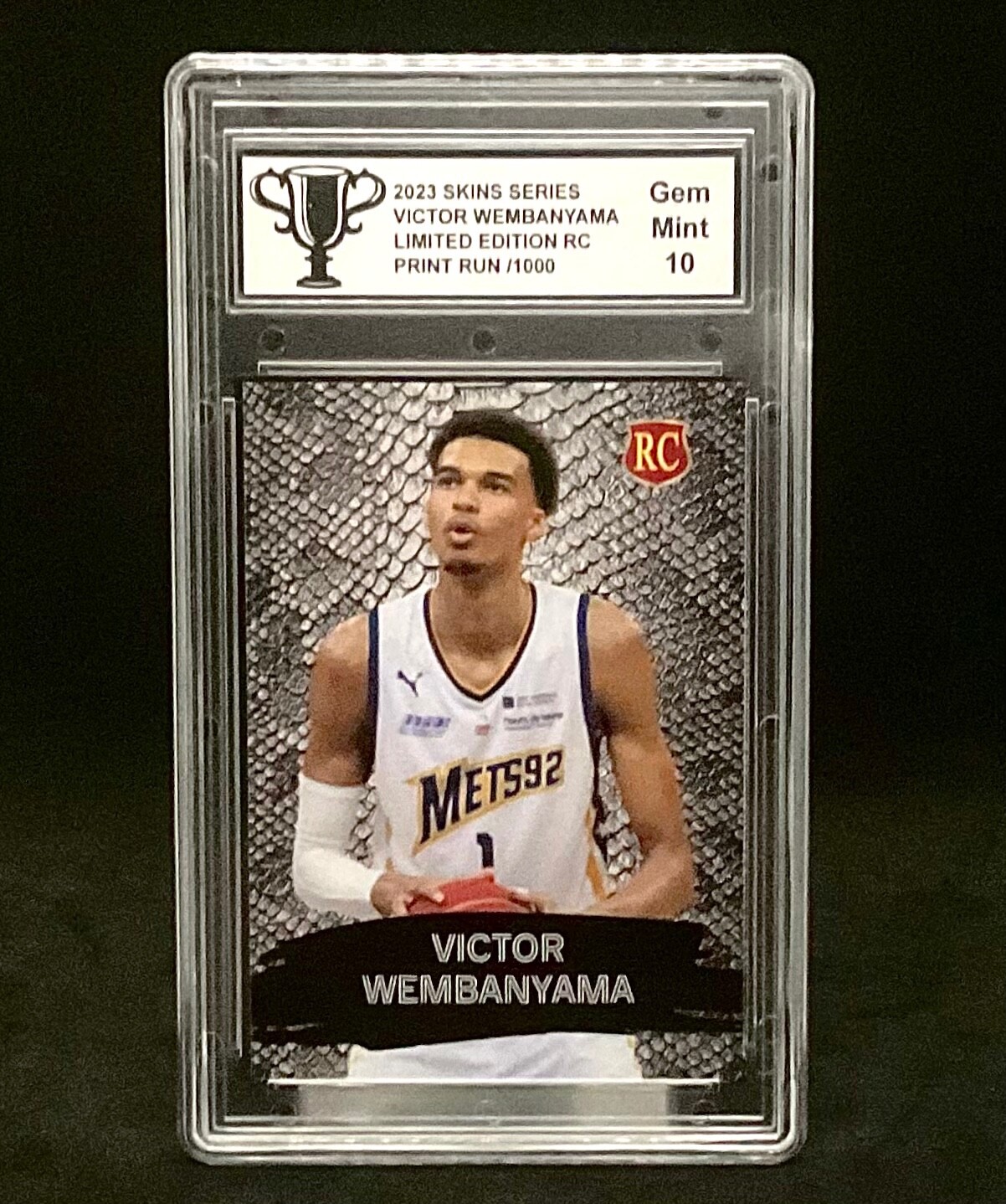 Victor Wembanyama Rookie Card Skins Set Graded Gem Mint 10 Spurs 1 