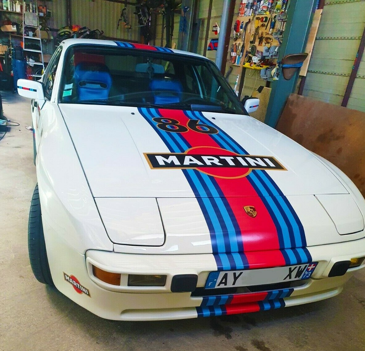 PORSCHE 944 MARTINI RACING Le Mans Stripe + numéro de course au