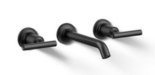 Kohler K-T14413-4-BL Purist Wall-Mount Bathroom Sink Faucet Trim Matte Black