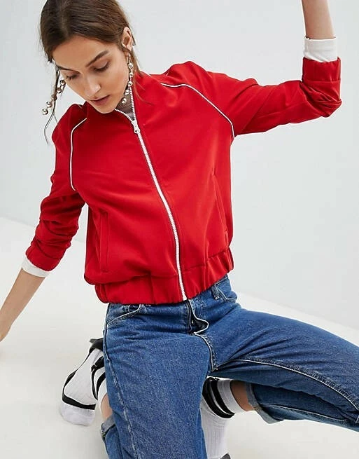 continue tell me Deviate STRADIVARIUS Red w White Trim Long Sleeve Zip Front Sports Jacket Size M/AU12 | eBay continue tell me Deviate STRADIVARIUS Red w White Trim Long Sleeve Zip Front Sports Jacket Size M/AU12 | eBay