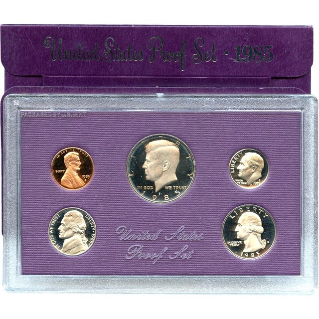 1985 U.S. PROOF SET GEM PROOF IN ORIGINAL U.S. MINT PACKAGING WITH COA
