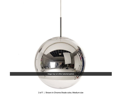 SILVER CHROME Tom Dixon Globe Orbe ONE SINGLE BALL PENDANT Light NEW