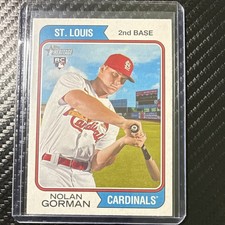 Topps 2023 Heritage Nolan Gorman St. Louis Cardinals #19 RC Error Variation