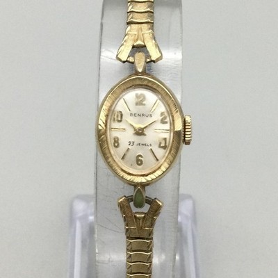 Vintage Benrus Womens Watch 13mm 10K Rolled Gold Plated 23 Jewels