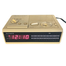 Sony Dream Machine ICF-C2W FM/AM Digital Alarm Clock Radio Beige WORKS PERFECT