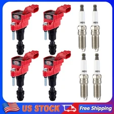 Set of 4 Ignition Coil Pack and Spark Plugs For Chevrolet Malibu 2.4L 2007-2014