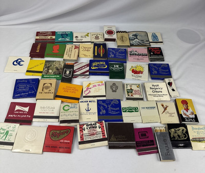 Lot of 50 Vintage Matches Matchbooks Illinois & U.S. States Some Unstruck