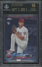 SHOHEI OHTANI 2018 TOPPS CHROME RC #150 BGS 10 PRISTINE BLACK LABEL DODGERS D6