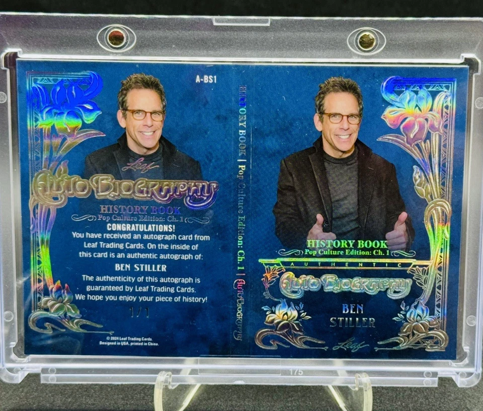 Libro de historia hoja 2024 cultura pop BEN STILLER automático # 1/1 folleto🔥 siglo pop Foto 2 de 4