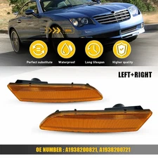 For 2004-08 Chrysler Crossfire Front Bumper Reflectors Side Marker Lights Lamp P