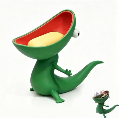 Cute Lizard Sponge Holder, Lizard Bathroom Holder,Funny Monster Soap Organizer