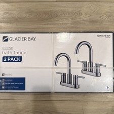 Glacier Bay Dorind 4 in. Centerset Bathroom Faucet in Polished Chrome 2-Pack