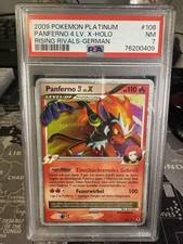 2009 Pokemon Platinum Panferno 4 LV.X Aufstieg der Rivalen RR108 PSA7 Mit Swirl