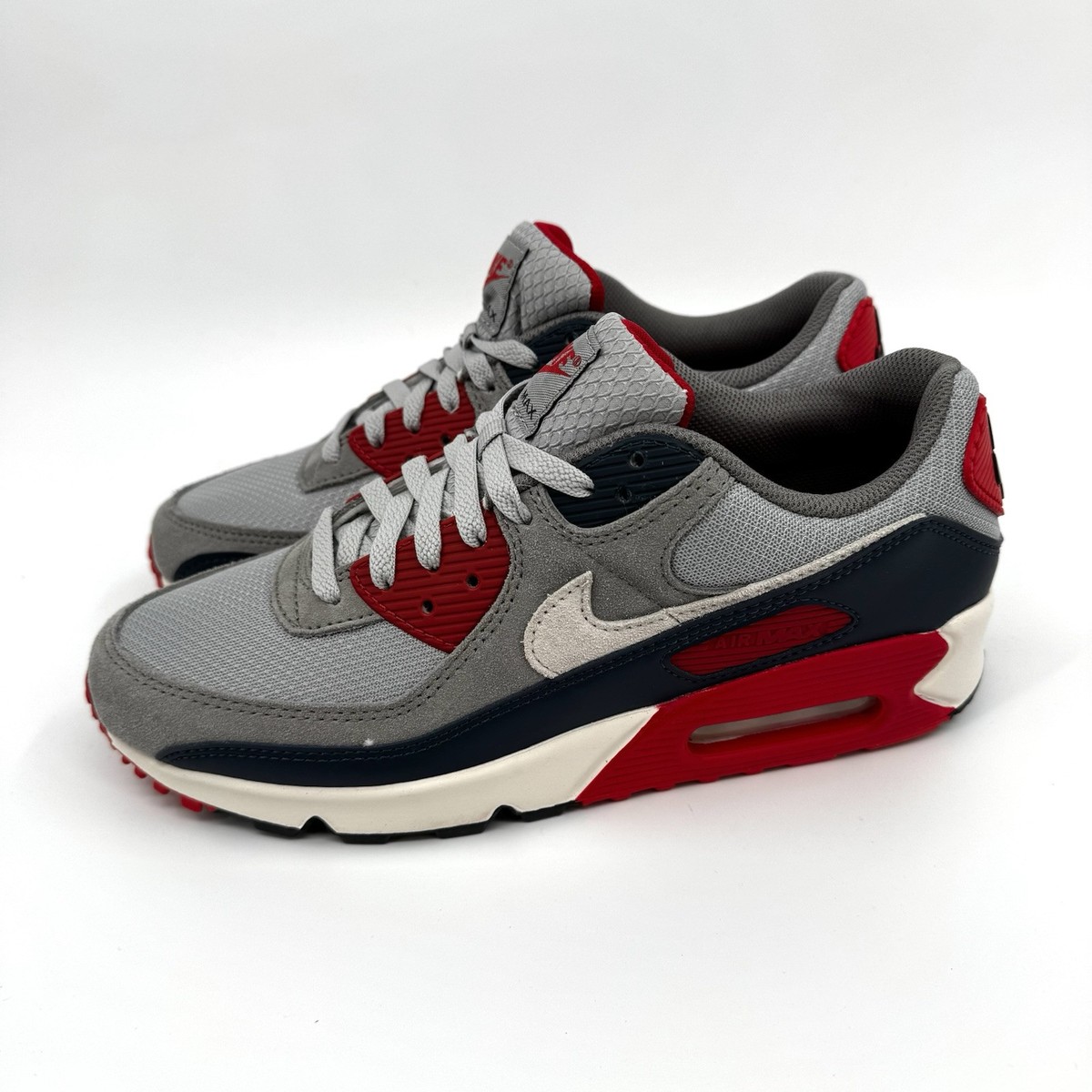 限定急ぐSale!! Nike Air Max 90 Light Smoke Grey & Gym Red Nike Air Max 90 