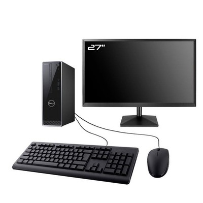 Dell 3470 SFF Desktop PC 27'' Intel i7-8700 32GB RAM 500GB SSD HDMI WiFi W11