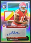 2025 Panini Jalen Royals Rookie Phenom Jersey Autographs (Raw)