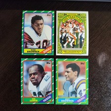1986 Topps - Tim Lewis, Ross Browner, Cris Collinsworth & Joey Browner