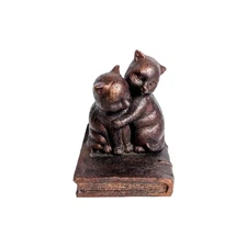 Bronze Two Cats Bookend (single)