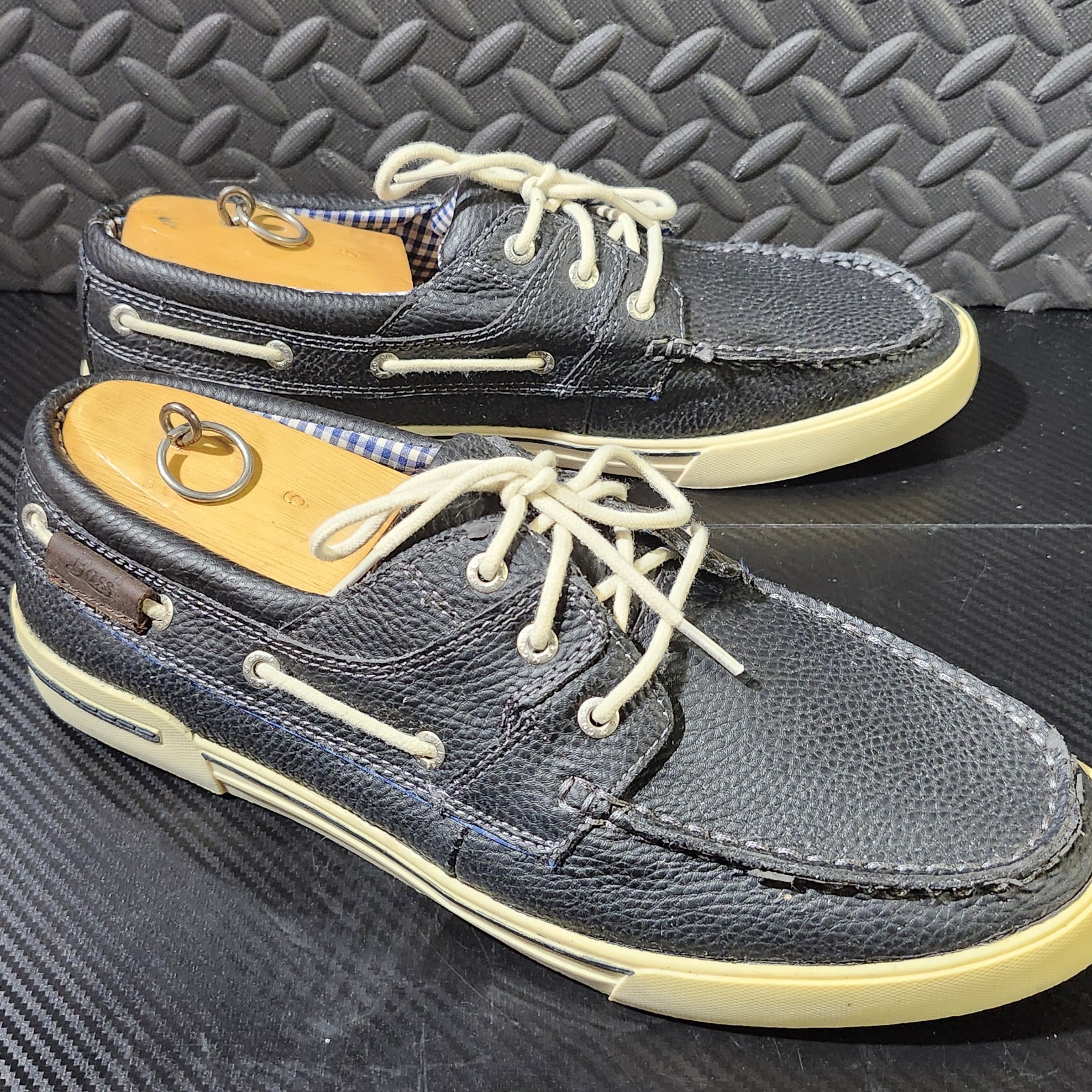 GH Bass Boat Shoes Mens 10 M Casual Slip On Loafers Black Size 13M image 2