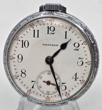 1919 Waltham Crescent St 21j Railroad Pocket Watch 16s