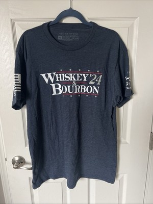 Grunt Style T-Shirt Whiskey and Bourbon 24 Men XL Patriotic Flag USA