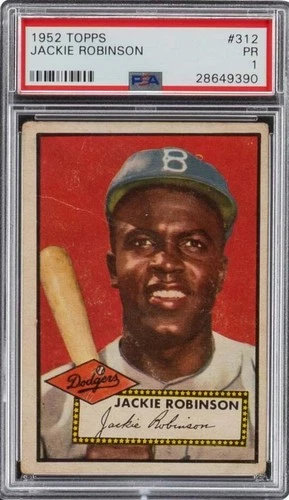 1952 Topps #312 Jackie Robinson PSA 1
