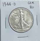 1944 d walking liberty half dollar Totally Uncirculated GEM BU Full Feathers